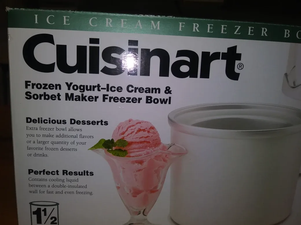 Cuisinart Ice Cream & Sorbet Maker Freezer Bowl - New thumbnail