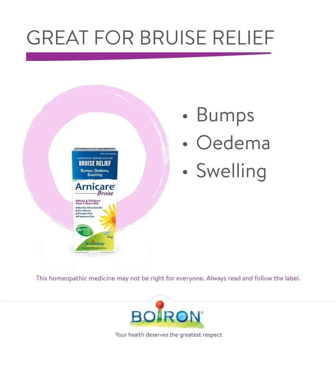 Boiron Arnicare Bruise Gel 45g – Natural Soothing Relief image indicator(4)