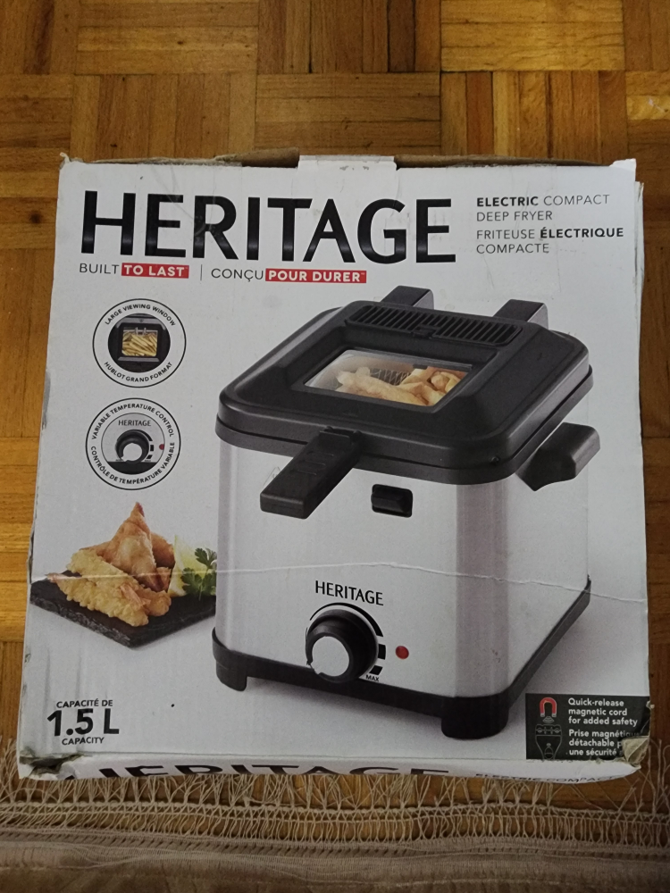 Heritage Electric Compact Deep Fryer 1.5L - New! - photo 2
