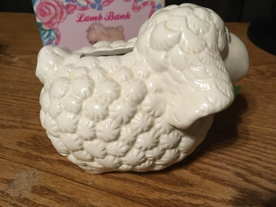 Hermitage Pottery Lamb Bank with Box - photo 3