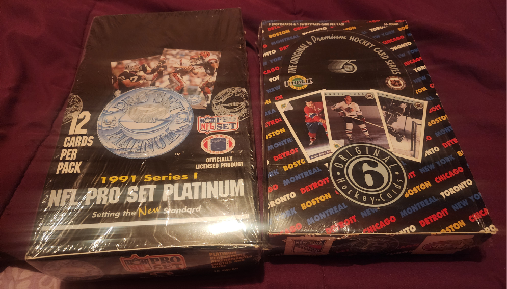 Vintage Hockey & Football Trading Cards - Sealed! CASH ONLY