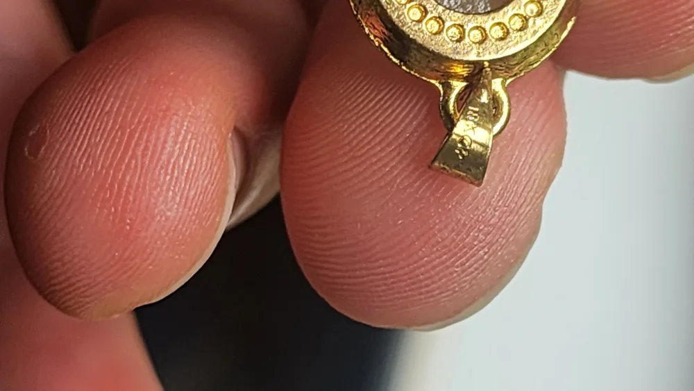 Jade Buddha Pendant with 18k Plated Gold image indicator(4)