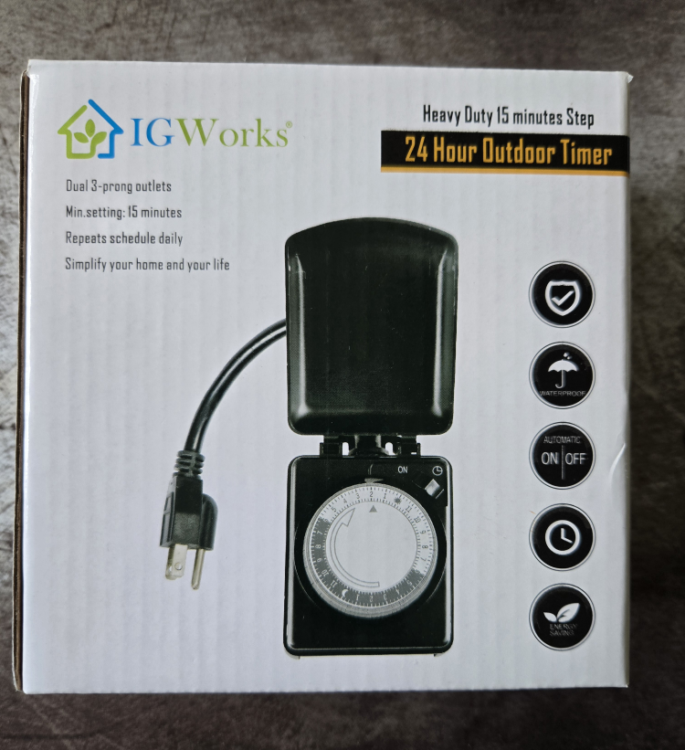 IGWorks 24 Hour Outdoor Timer - Heavy Duty