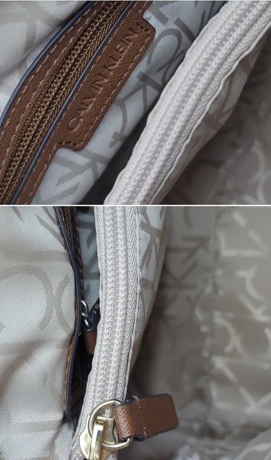 Calvin Klein Signature Pattern Satchel Crossbody Bag image indicator(4)