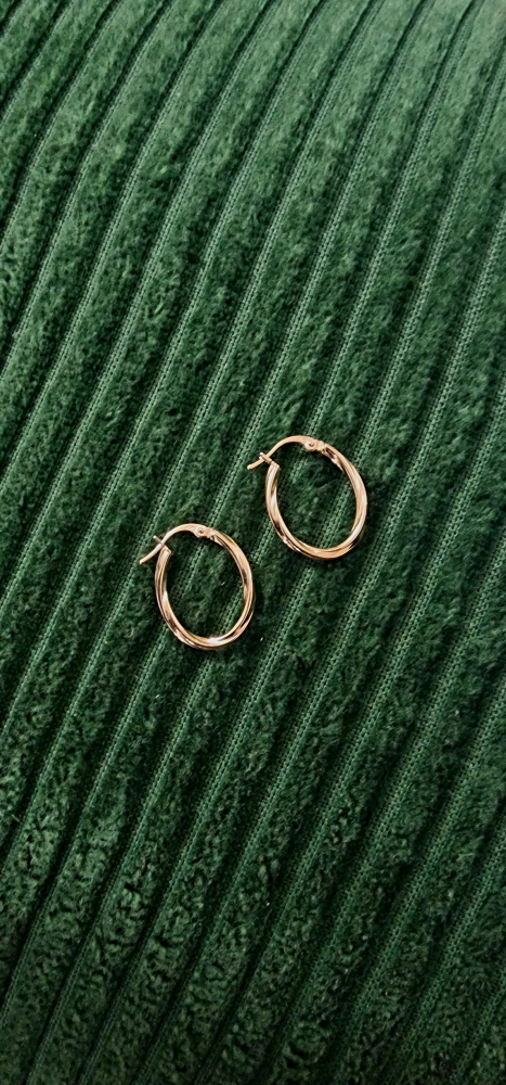 Gold Dainty Twisted Hoop Earrings