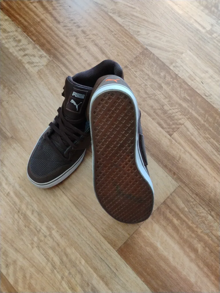 Puma High Top Sneakers, Brown, Size 9 image indicator(2)