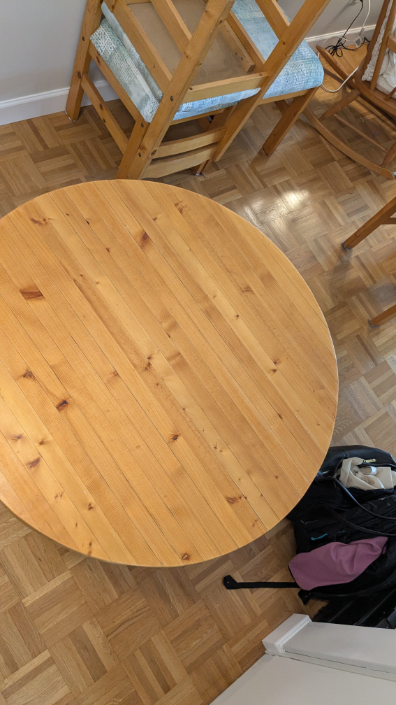 Round Wooden Table and Chairs Set - photo 2