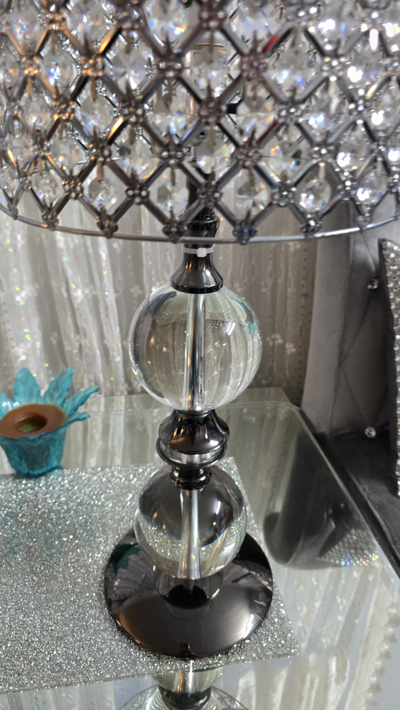 Crystal and Glass Table Lamp