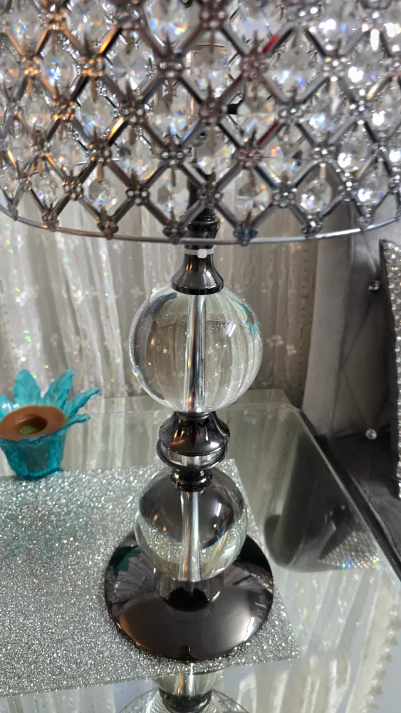 Crystal and Glass Table Lamp thumbnail