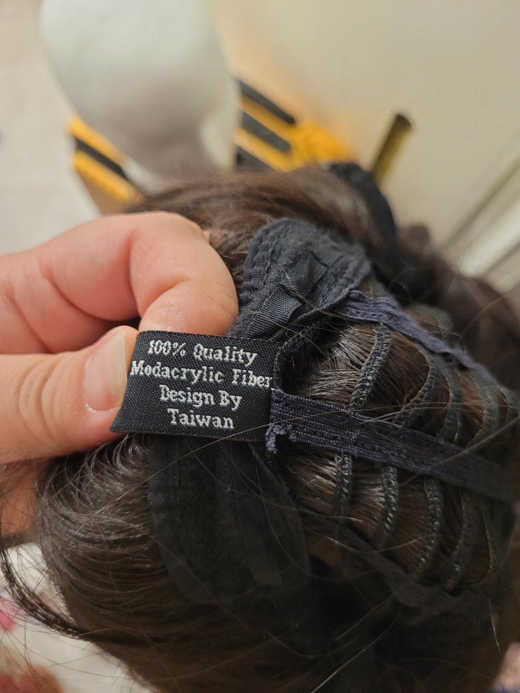 Wavy Dark Brown Wig - Modacrylic Fiber - photo 4