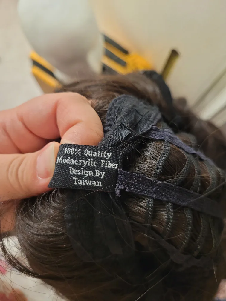 Wavy Dark Brown Wig - Modacrylic Fiber image indicator(4)