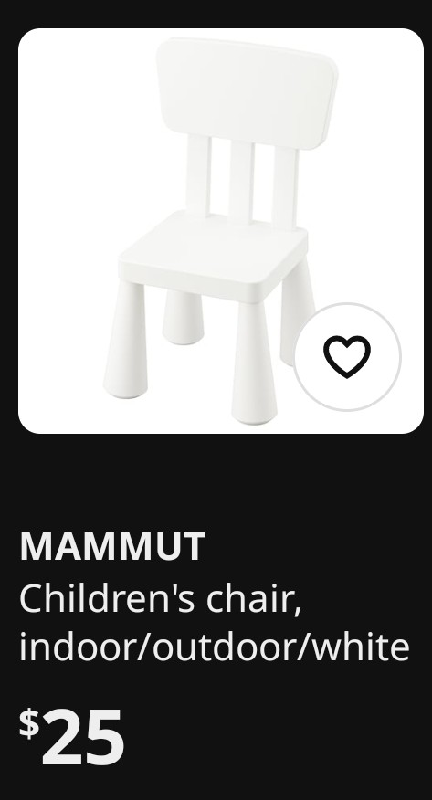 IKEA Mammut White Children's Chair