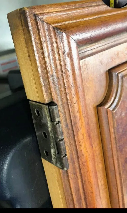 🥕Vintage Wood Cabinet Doors - Brass Ornate Detail image indicator(6)