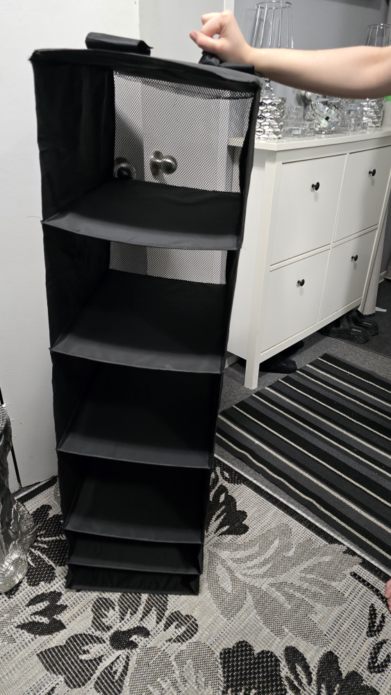Black Hanging Closet Organizer - Like New! - photo 5