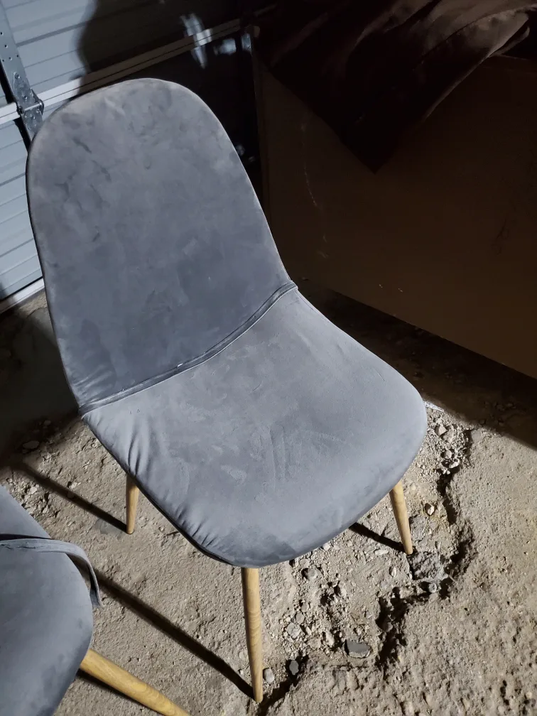 Grey Velvet Dining Chairs - Set of 2 image indicator(2)