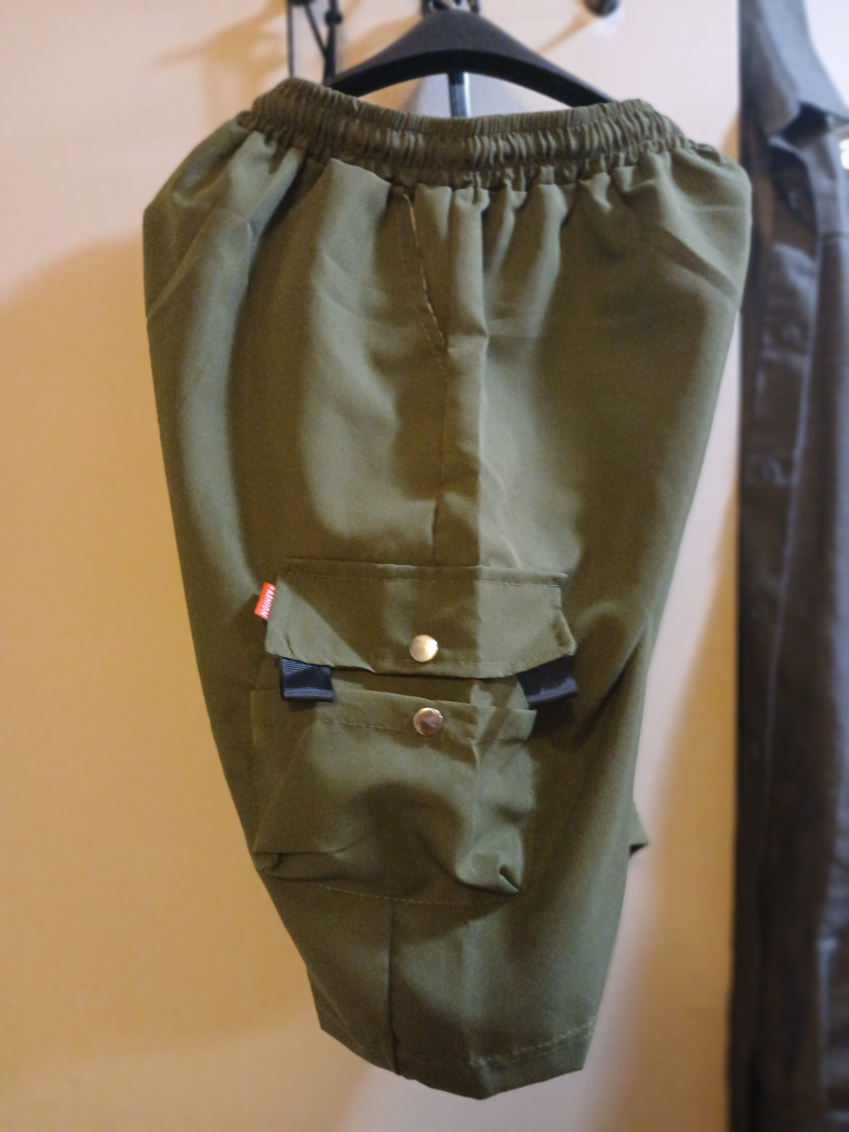 🥕BNNU - Men's, S - XS, knee length, green, cargo shorts.🥕 - photo 3