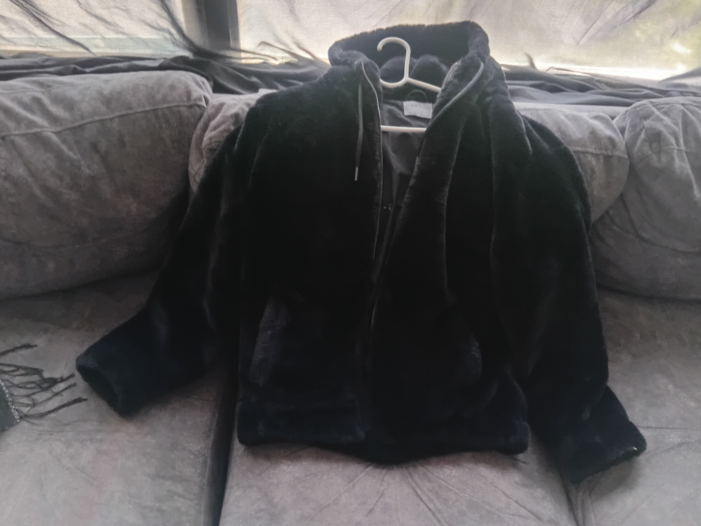 Zara Black Faux Fur Jacket