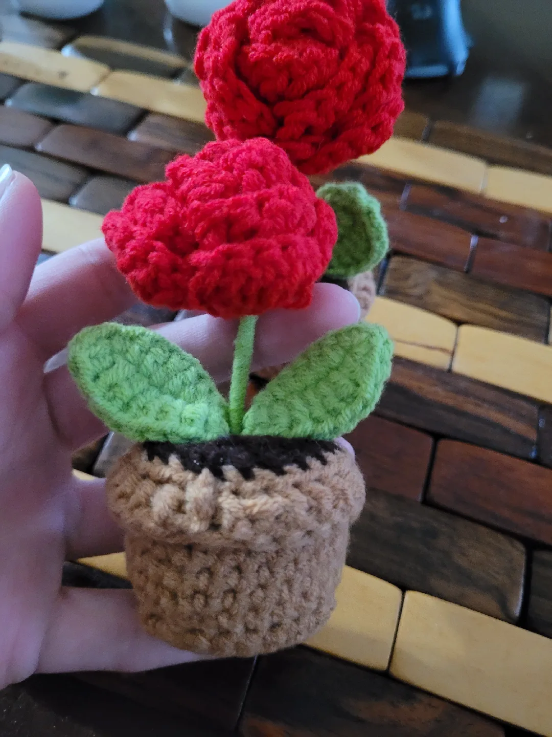 Crocheted Potted Rose thumbnail