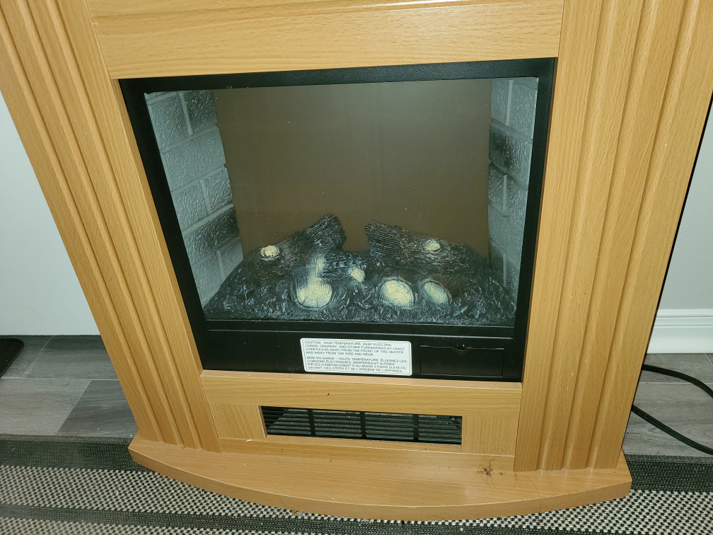 Electric Fireplace Heater - Oak Finish - photo 5