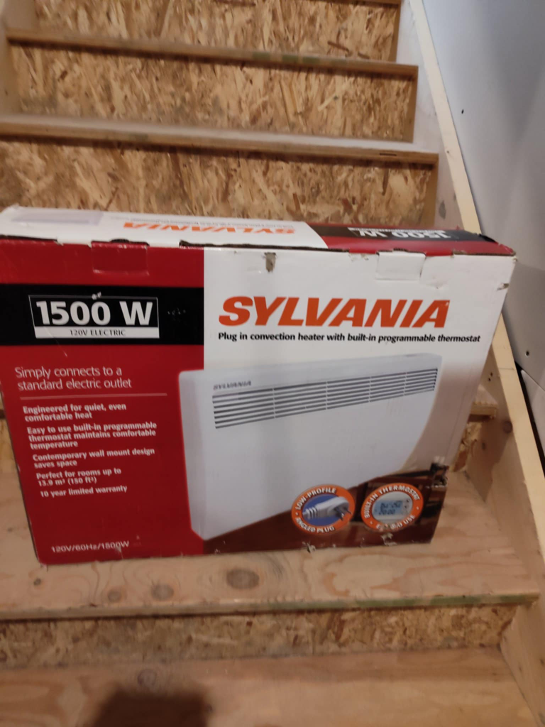 Sylvania 1500W Convection Heater - New in Box