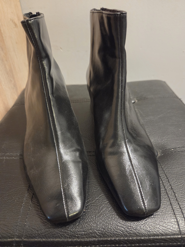Zara Black Ankle Boots - Size 38 - photo 2