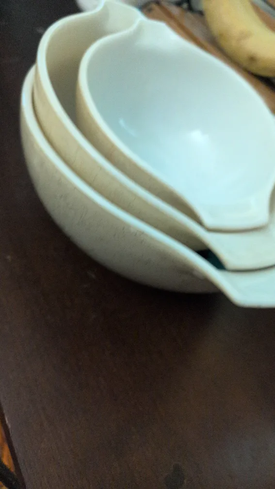 Vintage Pyrex Cinderella Bowls, Mushroom Pattern image indicator(5)