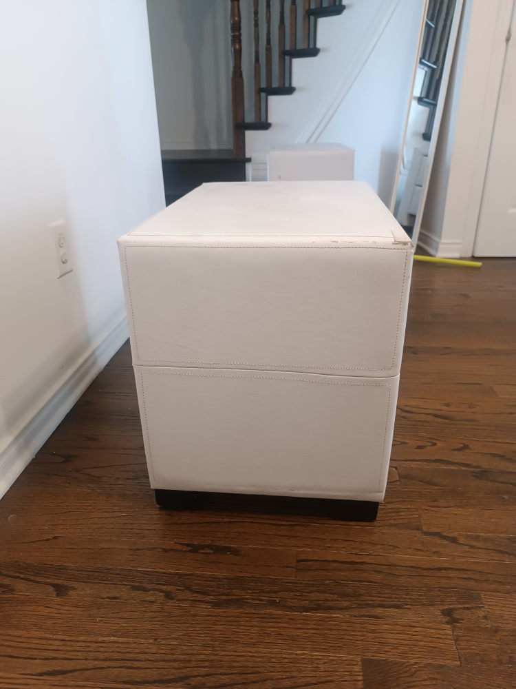 White 2-Drawer Nightstand - photo 2