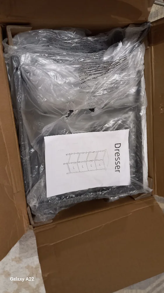 SPNAUT 4-Drawer Tall Dresser - Dark Grey - New in Box! image indicator(2)