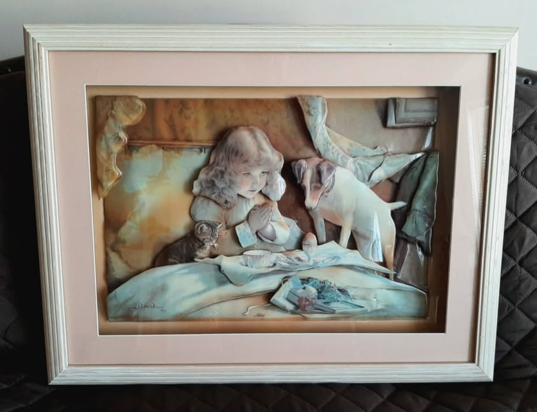 3D Metal Art Framed "Suspense" by Charles Burton  28" x 21"