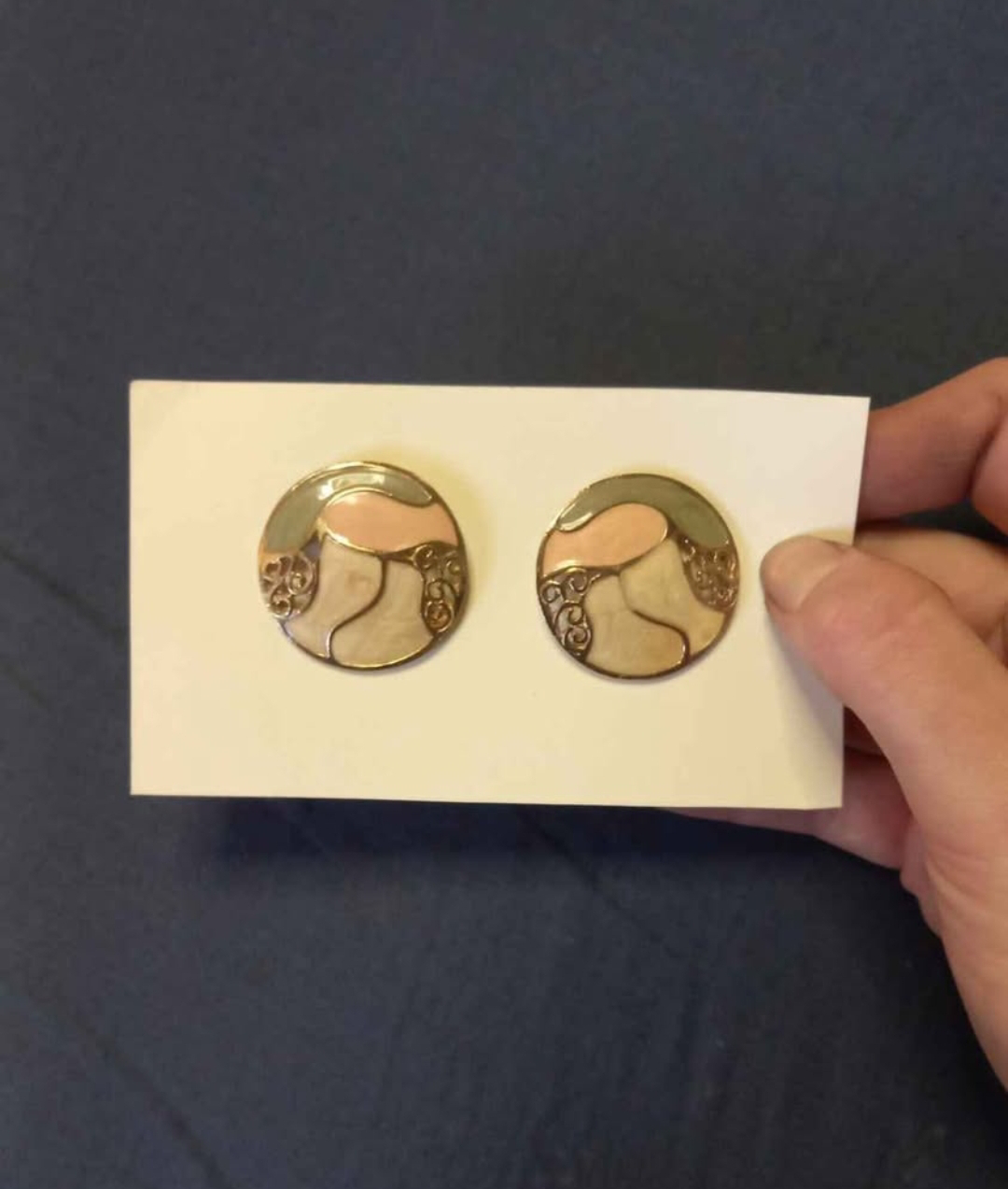 Vintage Style Round Stud Earrings