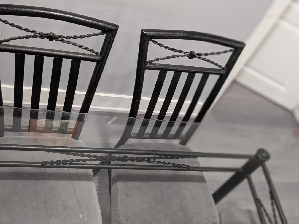 Glass Top Dining Table with 6 Chairs. - photo 3