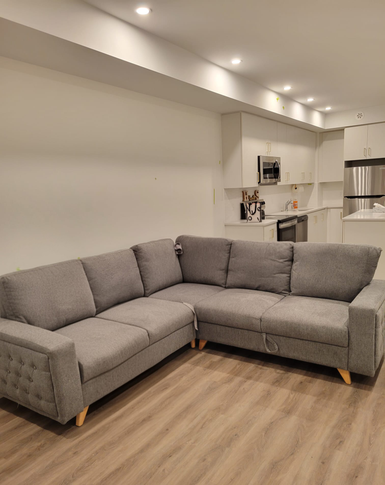 Grey Sectional 2 piece L Shape Sofa