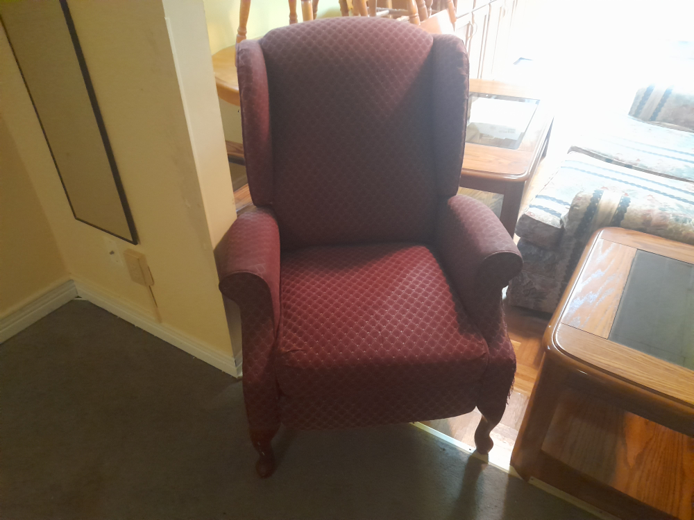 Red Patterned Armchair