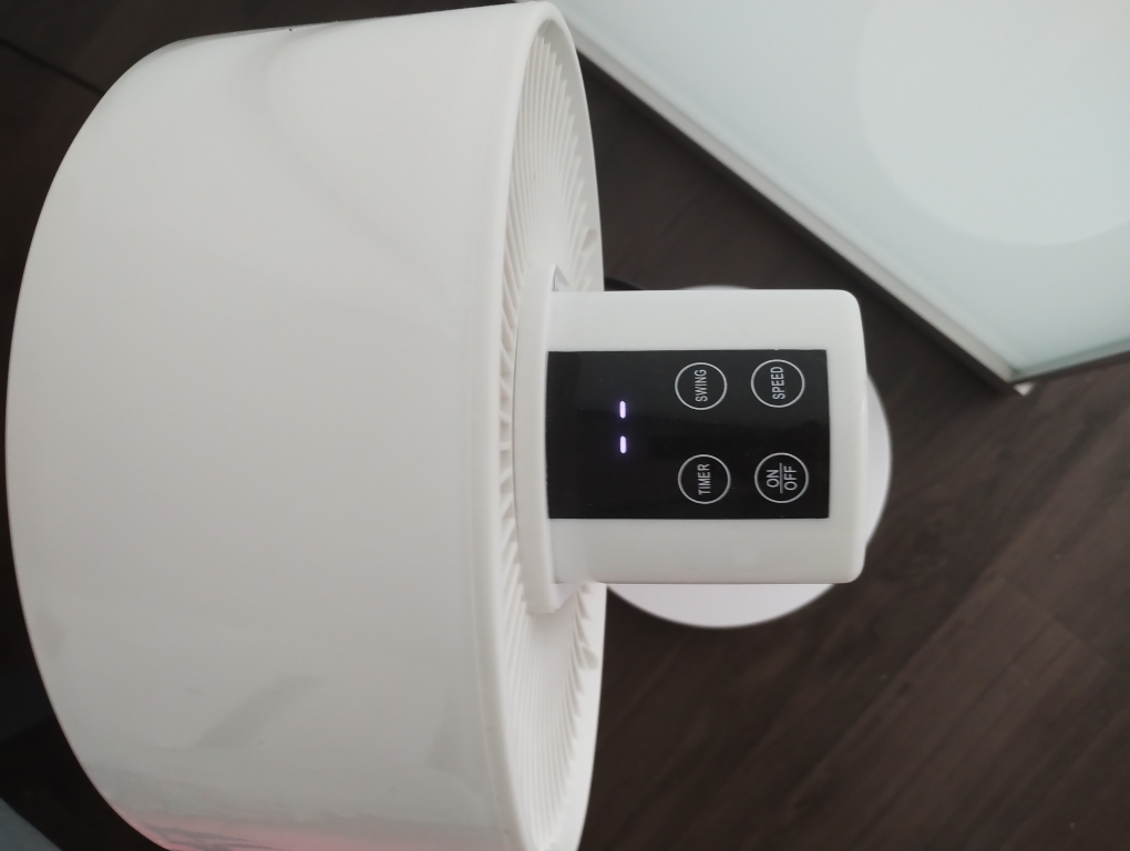 White Stand Up Fan with Remote - photo 2