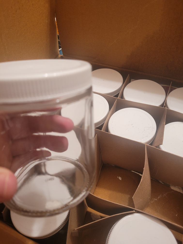 8 oz Glass Jars with Lids - New, Set of 17