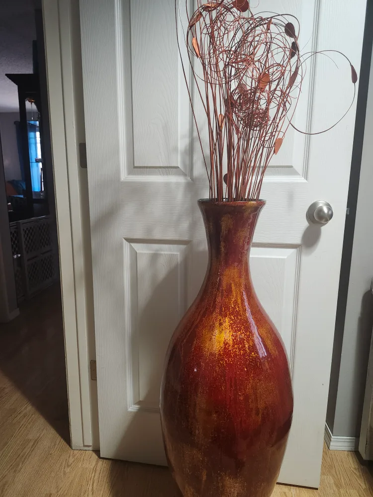 Gorgeous XLarge Floor Vase With Decorative Branches thumbnail