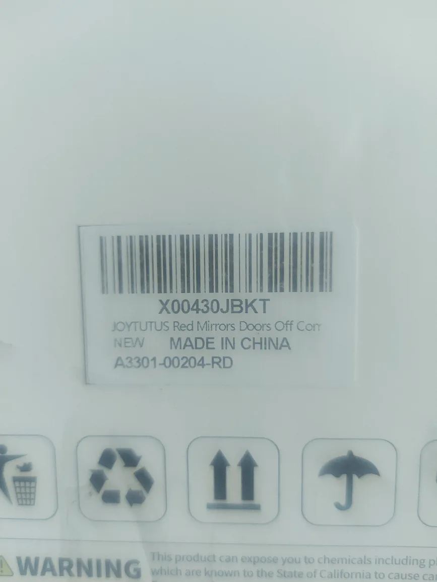 Red Mirrors Doors Off Compatible with Wrangler brand new image indicator(7)