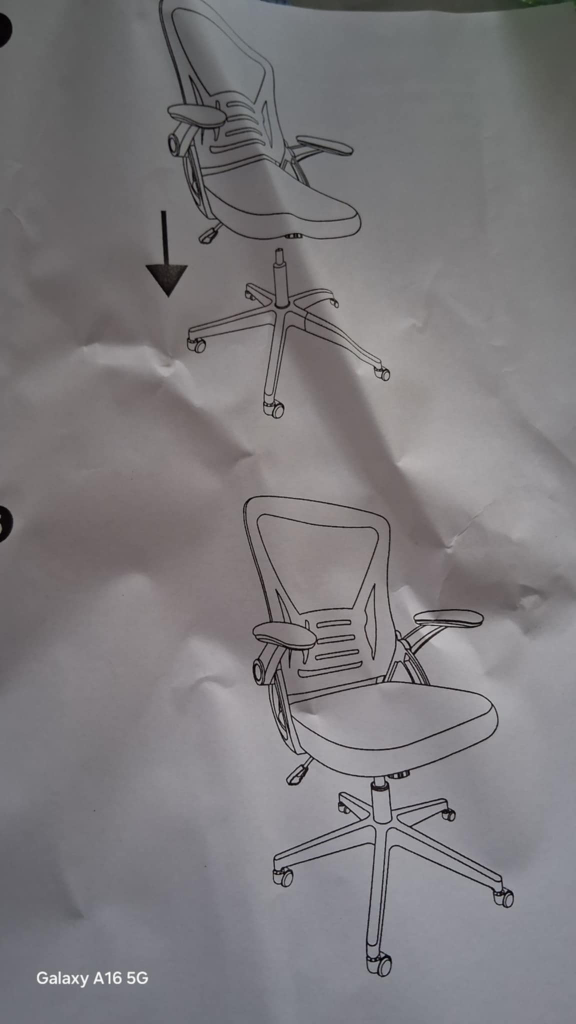 Office Chair - Adjustable Height, Light Blue - photo 4