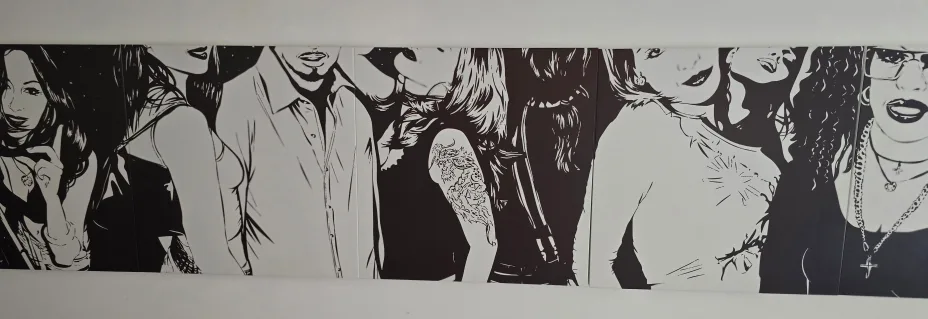 Monizm Black & White 5 Panel Wall Art image indicator(5)