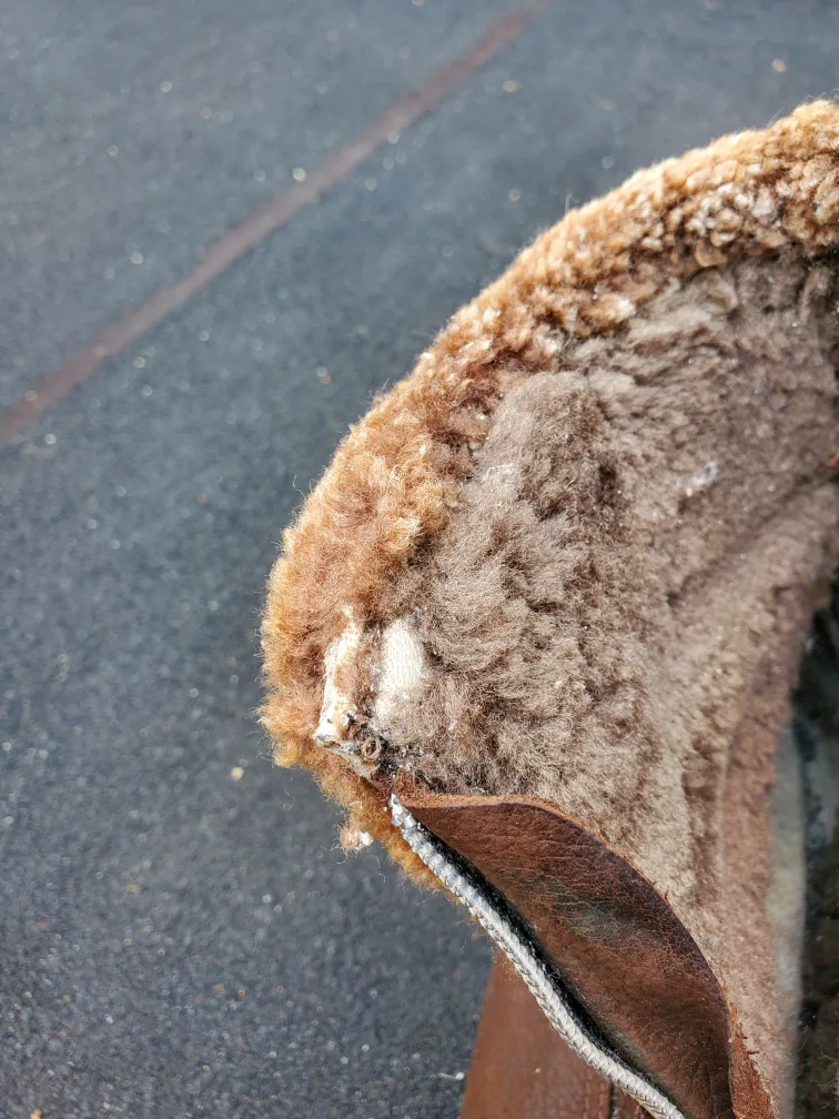 Pajar brown/tan leather sherpa lined ankle boots - size 8 image indicator(9)