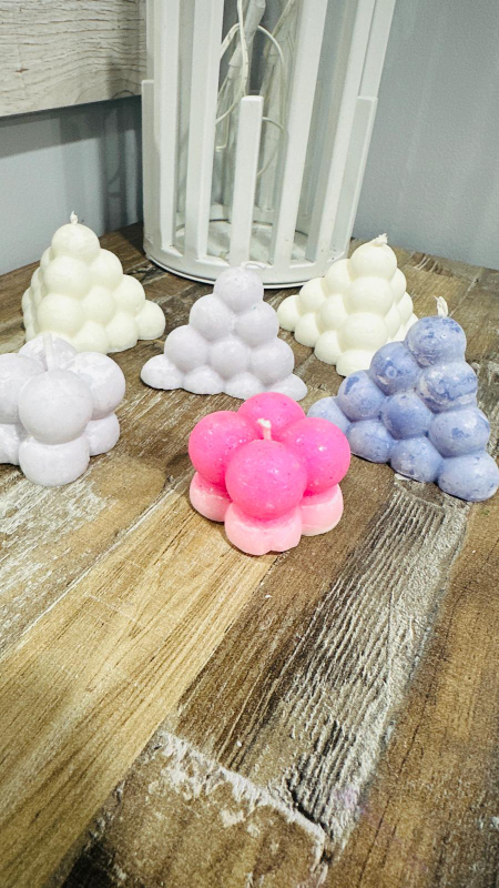 Bubble Candles - Pink and White - photo 2