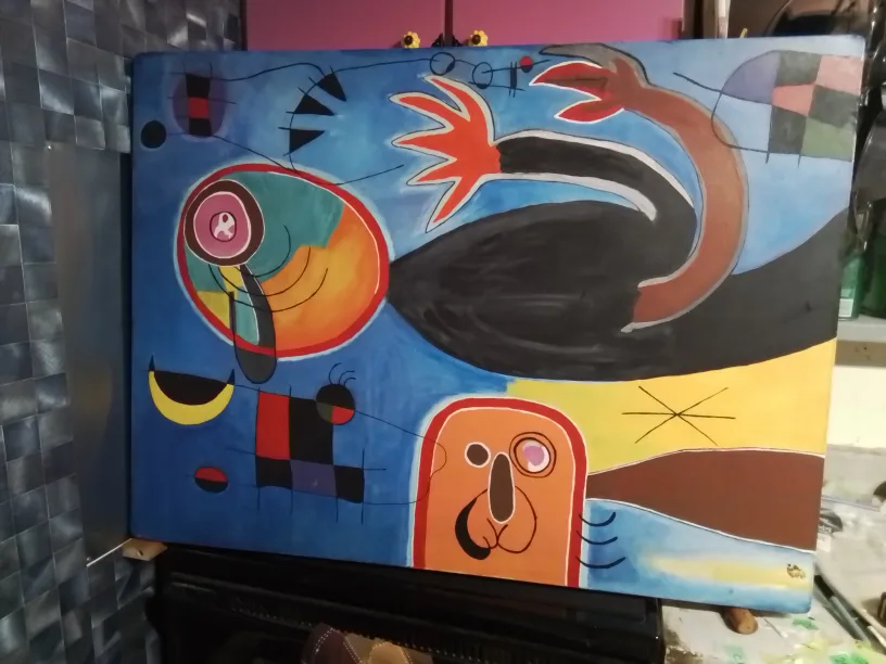 Joan Miró Style Abstract Painting 30 x 40 image indicator(2)