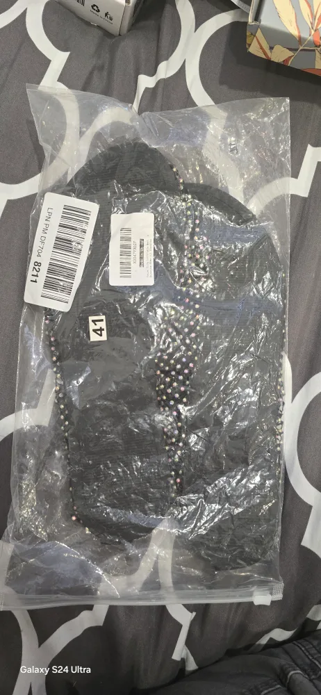 Black Rhinestone Ballet Slippers Size 41 image indicator(2)