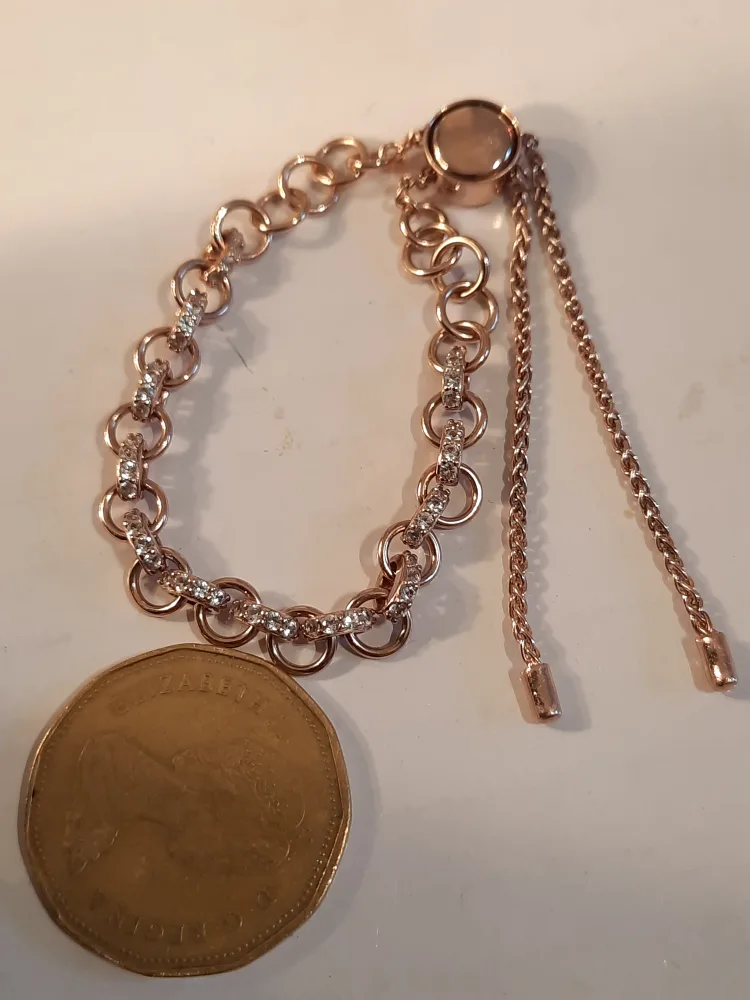 18kon 925 silver roz gold bracelet image indicator(5)