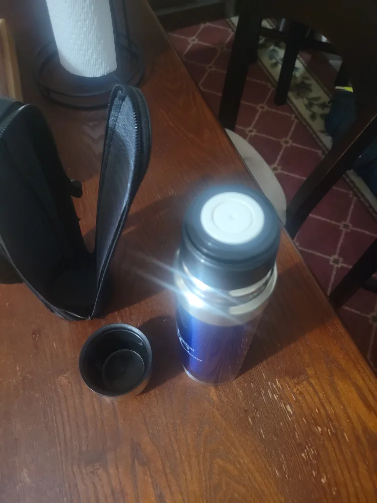 Queens Hospital Center Blue Thermos with Case image indicator(3)