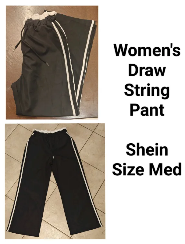 Shein Women's Drawstring Pants - Size Medium thumbnail