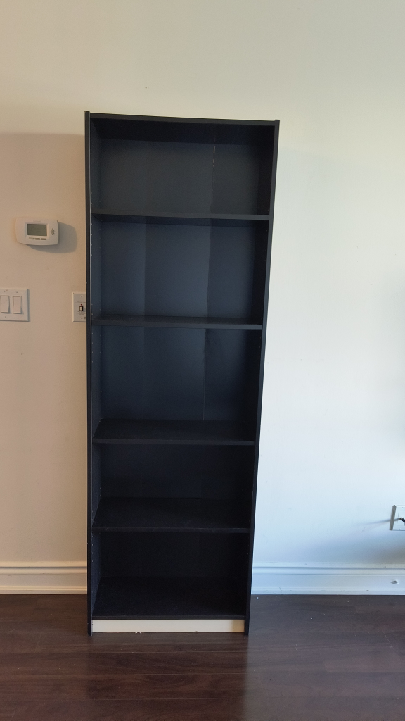 Black Bookcase, multiple shelves