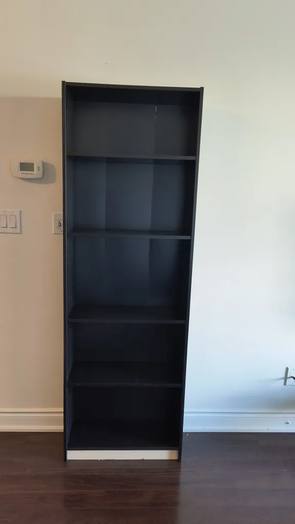 Black Bookcase, multiple shelves thumbnail
