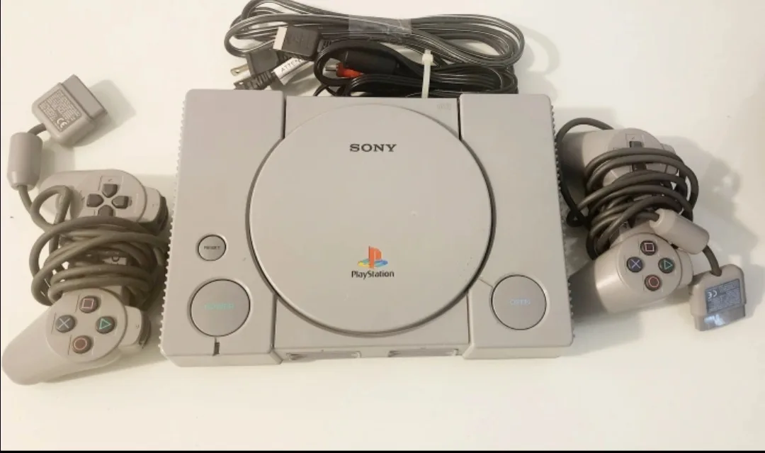 Sony Playstation Console with 2 Controllers image indicator(5)