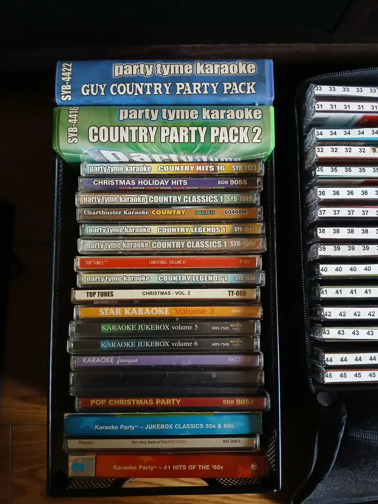 Large Karaoke CD Collection with Free Mic